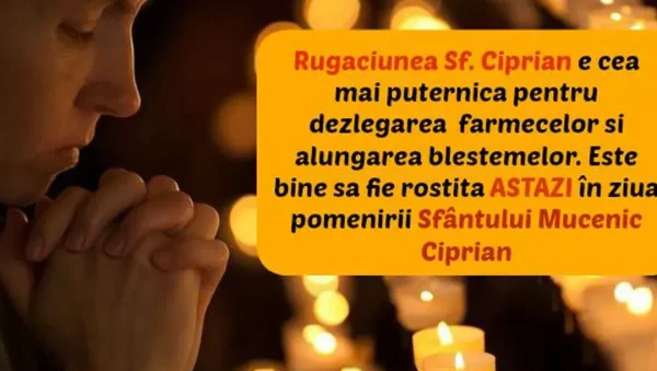 Rugăciunea de seară a Sfântului Ciprian - Portal Rugăciuni
