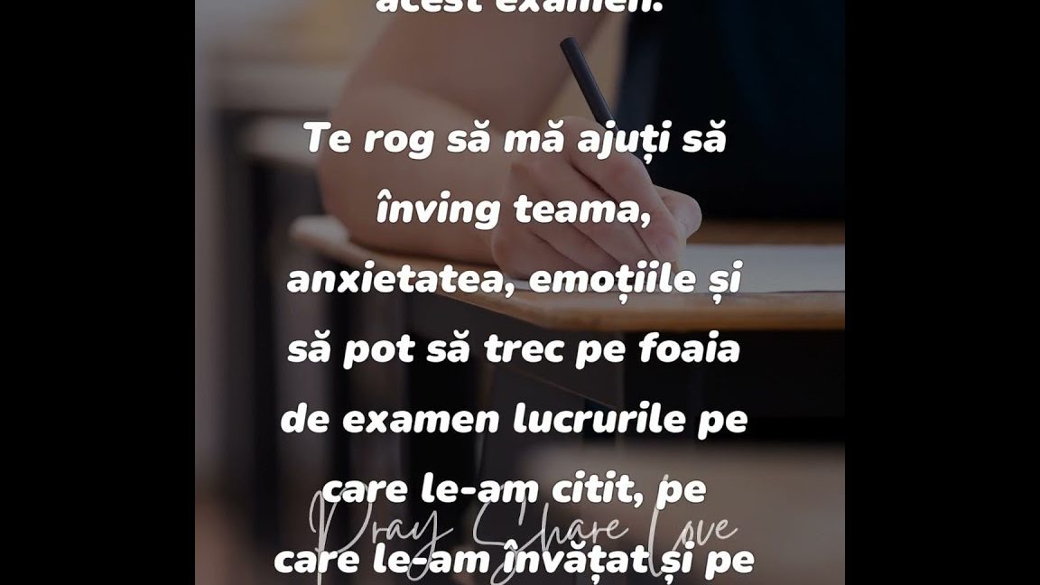 Rugăciune de cerere pentru reușită în examene și teste - Portal Rugăciuni